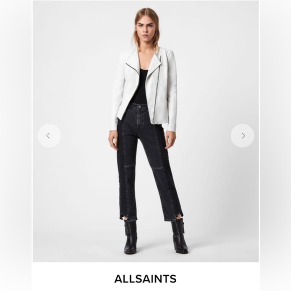 All Saints soft white/ creamLeather Jacket